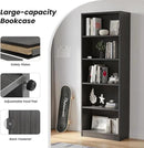 Bookshelf, Open Modern Bookshelf, 5 Shelf Bookcase with Freestanding Display Storage, Wooden Book Shelf for Bedroom, Living Room, Dinning Room, Office, Dray by CozyNest Decor
