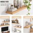 Floating Shelves for Wall, USA-Sourced Oak Wood 36 Inch Long Wall Shelves Set of 2, Natural Wooden Wall Mounted Picture Ledge Shelf, Nursery Book Storage Shelf Kids Bookshelf, Display Shelf by TinyTreasures Baby Boutique