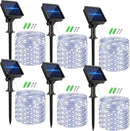 kolpop 6 Pack Solar Fairy Lights Outdoor, 32FT 80LED Solar Powered Twinkle Light Waterproof, 8 Mode Copper Wire Solar Tree Lighting for Outside Garden Yard Decorative (Cool White) by GreenHaven Gardens