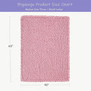 Bigacogo Chunky Knit Throw Blanket for Couch, 40x60 inches, 100% Hand Knitted with Thick Jumbo Chenille Yarn, Cozy Soft Large Rope Knot Cable Crochet Blankets for Sofa Bed Living Room, Blush Pink by CozyNest Decor