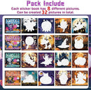4Pcs Halloween Paint by Sticker Books for Kids Ages 4-8 Halloween Pumpkin Ghost Witch Sticker by Number Books Activity Book for Kids Puzzle Book Craft Art Gift Holiday Party Favors Create 32 Pictures by TinyTreasures Baby Boutique