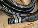 Pond Tubing 1 1/2 inch Id Black Plastic Corrugated Water Hose Strong Flexible Sump Pump Drain Hose 20Ft