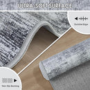 Runner Rug 2'6''x8' Washable: Modern Abstract Kitchen Rug With Non-Slip Backing, Thin Long Carpet for Hallway, Bedroom, Laundry Room-Black by TinyTreasures Baby Boutique
