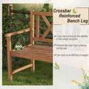 Giantex Patio Garden Bench Loveseat - 2-Person Acacia Wood Bench with Armrest, Backrest, Sturdy Frame, 800lbs Capacity, Outside Park Bench for Patio, Yard, Front Porch, Outdoor Garden Bench, Natural by GreenHaven Gardens