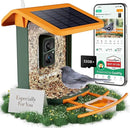 Smart Bird Feeder with Camera, Seamlessly Integrated Solar Panel Birdwatching Camera with SD Card, Lifetime Free AI Identify Bird Species&Auto Video Capture, House Warming Gifts with Greeting Card by CozyNest Decor