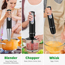 Cordless Immersion Blender Handheld, Rechargeable 4 In 1 Electric Hand Blender Stick Blender Variable Speed with Chopper, Beaker, Whisk, Stainless Steel Blade for Soup, Baby Food, Smoothies by TinyTreasures Baby Boutique