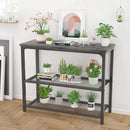 Ecoprsio Small Console Table, Sofa Table with Double Mesh Shelves, Modern Entryway Table for Entryway, Hallway, Foyer, Front Hall, Sofa Couch, Living Room, Bar, Kitchen, 32 Inch, Grey by CozyNest Decor