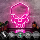 Skull Neon Sign Pink,Halloween Neon Light for Wall Decor, Skeleton LED Neon Sign for Beer Bar Bedroom Art,Skull Head Neon Lights Suitable for Computer Room,5V USB Power 15.75 * 11.8in(Non-Dimmable) by CozyNest Decor
