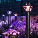 XMCOSY+ Smart Solar Lights Outdoor with Motion Sensor, 150LM APP Control RGBCW Color Changing Garden Lights Solar Powered for Yard Pathway Landscape, Waterproof, 4 Pack by CozyNest Decor