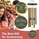 ASTARIN Wedding Memory Day Gifts Wind Chimes Customized, Personalized Wind Chimes 2025, for Couple Women Men, Deep Tone Wooden Windchime by CozyNest Decor