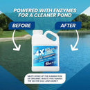 1 Gallon 4X Blue Pond Dye + Pond Cleaner, Blue Dye for Ponds and Lakes, 2-in-1 Lake Colorant + Enzymes, Makes Murky Water Clean & Beautiful, Keeps The Water Cool, Clear, and Ideal for Fish & Wildlife by GreenHaven Gardens