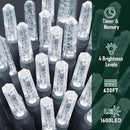 Heceltt 1600 LED 630 FT String Lights Outdoor, 8 Modes Cool White Christmas Lights Plug in, Waterproof Led Lights with Timer and Memory String Lights for Xmas Holiday Wedding Decorations by GreenHaven Gardens