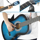 Smartxchoices 6 String 38" Acoustic Guitar w/Gig Bag Strap Pitch Pipe Extra Strings Set Pick for Kids Beginners Starter Youths Students Right-handed（Blue） by TinyTreasures Baby Boutique