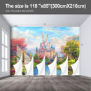Castle Wall murals Peel and Stick Wallpaper for Bedroom Nursery Room - 85"x118" by CozyNest Decor