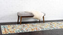 Unique Loom Rosso Collection Vintage, Geometric, Bohemian, Traditional, Distressed, Southwestern Area Rug, 2' 0" x 6' 0", Multi/Ivory by CozyNest Decor