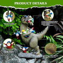 Garden Gnome Statues Garden Decor - Large Dinosaur Eating Gnomes Outdoor Decor for Patio,Lawn,Yard Decor - Uique Housewarming Gift by GreenHaven Gardens