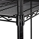 Seville Classics UltraDurable Heavy Duty NSF Solid Steel Wire Rack Storage Unit, Organizer for Garage, Warehouse, Office, Restaurant, Classroom, Kitchen, Black, 4-Tier Shelving, 60" W x 24" D by CozyNest Decor