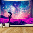 Delur Tree in Galaxy Tapestry Planet Cosmic Outer Space Universe Starry Sky Wall Hanging Tapestry Psychedelic Forest Nature Landscape Headboard for Bedroom Living Room Home Decor (51.2" x 59.1") by CozyNest Decor