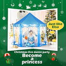 Sumbababy Princess Castle Tent for Girls Fairy Play Tents for Kids Blue Hexagon Playhouse with Fairy Star Lights Toys for Children or Toddlers Indoor or Outdoor Games (Blue Princess Tent) by TinyTreasures Baby Boutique