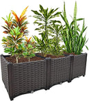 Raised Garden Bed Planter for Outdoor Plants Planter Box Elevated Garden Boxes Deepened Plant pots Perfect for Garden Patio Balcony Deck to Planting Flowers Vegetables Tomato and Herbs by GreenHaven Gardens