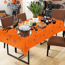 2 Pcs Halloween Tablecloth - Plastic Halloweens Spider Webs Table Cloth, Orange Disposable Rectangle Spiderweb Table Cover for Halloween Party Decorations Supplies Favors Tables Decor, 108 x 54 Inch by CozyNest Decor