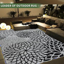 Outdoor Rug 8x10 ft with LED Light, Waterproof Reversible Outdoor Plastic Straw Rug for Patios Clearance, Large Outdoor Area Rug Carpet RV Mat for Camping Backyard Deck Porch Beach by GreenHaven Gardens