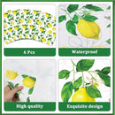 Lemon Placemats Set of 6 Summer Plastic Table Mats Yellow Lemonade Theme Place Mats Washable Vinyl Rustic Holiday Table Decoration for Indoor Outdoor Party Kitchen Dining by CozyNest Decor