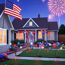 OZS 6pack Solar American Flag Lights - 4th of July Solar Garden LED Outdoor Waterproof Firefly Light for Memory Day, Independence Day, National Day Decoration (Red White Blue) by GreenHaven Gardens