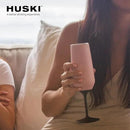 Huski Champagne Flute | NEW | Award-winning Design with Detachable Stem | Premium Stainless Steel Champagne Glass with Lid | Triple Insulated Tumbler | 8oz Capacity | Great Gift (Stone Grey) by CozyNest Decor