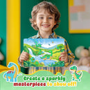 homicozy Art & Craft Activity for Kids-Foil Fun Dinosaur,No Mess Art Crafts for Girls,DIY Foil Foam Stickers,Creative Activity Kits,Kids Travel Toys,Gifts for Girls & Boys Ages 4-10 by TinyTreasures Baby Boutique