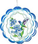 VP Home Floral Hummingbird Wind Spinner - Metal Outdoor Wind Spinners for Yard and Garden Decor - 3D Kinetic Yard Art Hummingbird Sculpture - Vibrant, Weather-Resistant Design - 12 x 15 Inches by GreenHaven Gardens