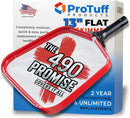 ProTuff Flat Pool Skimmer Net – 2 Year Unconditional Free Replacement – Heavy-Duty Flat Net, Fine Mesh for Leaves, Silt & Pollen – Strong Aluminum Frame, Fits Standard Telescoping Pole by GreenHaven Gardens