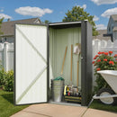 Patiowell 22 Cuft Outdoor Storage Cabinet, Metal Storage Shed with Lockable Door, Indoor Outdoor Vertical Waterproof Tool Shed Without Adjustable Shelves for Patio Garden Backyard, Black by GreenHaven Gardens
