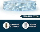Joiedomi 1200 LED Christmas String Lights Outdoor,394FT Cool White Fairy Light with Remote 8 Modes Timer, Plug in PVC Clear Wire Lighting Decor with Reel for Indoor Dorm Classroom Bedroom Holiday by GreenHaven Gardens