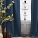 Navy Blue Curtains 90 Inches Long for Living Room Blackout 52 Inch Wide Curtains for Bedroom Window Floor Length Soft Fabric Polyester Linen Blend Noise Reduction Soundproof Nautical Curtain Dark Blue by CozyNest Decor