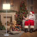 Ambimall 60'' Modern Floor Lamp with Shade, Tall Lamps for Living Room, Bedroom, Office, Dining Room, White Shade with Silver Pole(Without Bulb) by CozyNest Decor