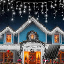 XZAI Solar Icicle String Lights 800LED 50FT Cool White Remote Connectable 2400mAh USB Rechargeable 8 Modes Timer Dimmable IP65 Waterproof Twinkle for Outdoor Christmas & Wedding & Party Decors by GreenHaven Gardens