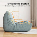 Bean Bag Chair for Adults, Bean Bag Sofa - Adult Size with Soft Waterproof Fabric for Living Room, Apartments, Reading Corner, Gaming, and Movie Venue (Mist Blue) by CozyNest Decor