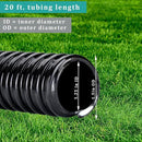 Pond Tubing ID 1 1/4” × 10ft Black Corrugated Flexible Reinforced Waterfall Pond Tube Sump Pump Hose, Non-toxic & Kinkproof (10 ft, 1 1/4" ID) by GreenHaven Gardens