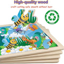 Wooden Puzzles for Kids Ages 4-6, 6 Packs 30 PCs Jigsaw Puzzles for Kids Ages 3-5 | 4-8, Wooden Puzzles for Toddler Children Learning Educational Puzzles Toys for Boys and Girls by TinyTreasures Baby Boutique