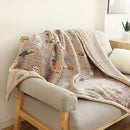 UKELER Flannel Sherpa Throw 80'' x 60''- Cute Colorful Owl Design Soft Plush Flannel Blanket Throws for Bed/Couch/Sofa/Office/Camping by CozyNest Decor