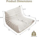 Bean Bag Chair, Oversized Bean Bag Chair for living Room, Fireside Chair for adults with Memory Foam Filled, Big Accent Sofa Lounge Floor Sofa for Gaming, Reading, Relax, No Assembly Required. (Beige) by CozyNest Decor
