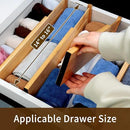 Utoplike Bamboo Dresser Drawer Dividers, 4'' High Adjustable Drawer Organizers for Clothing, Spring Loaded, Works in Kitchen, Bathroom, Bedroom, Drawer, Desk, 4 pcs by CozyNest Decor