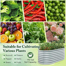 Giantex 5x3x2ft Raised Garden Bed, Large Metal Elevated Oval Planter Bed, 193 Gallon Capacity, Outdoor Planting Garden Box for Vegetable Flower Herb Grow (Grey) by GreenHaven Gardens