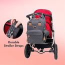 Dikaslon Diaper Bag Backpack with Portable Changing Pad, Pacifier Case and Stroller Straps, Large Unisex Baby Bags for Boys Girls, Multipurpose Travel Back Pack for Moms Dads, Dark Gray by TinyTreasures Baby Boutique