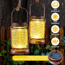 Outdoor Garden Decor, 4 Pack Solar Lantern Waterproof Warmwhite Mason Jar Hanging Lights, Porch Decorative for Garden Yard Patio Backyard Deck Courtyard Lawn by GreenHaven Gardens