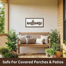 Welcome Sign - Large Rustic Wooden Wall Decor for Farmhouse Living Room, Entryway, or Foyer | 32"x16" Hanging Wall Art by CozyNest Decor