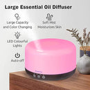 BlueHills Premium 1000 ML Large Essential Oil Diffuser Humidifier for Room Home Aromatherapy Big Capacity Oil Diffuser with Décor LED Lights Long Running Round Diffuser Dark Wood Grain – D002 by TinyTreasures Baby Boutique