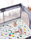 Odorless Premium Foam Baby Play Mat 36" x 36", Soft Microfiber Fabric Crawling Mat for Floor- Comfortable and Hypoallergenic, Non-Slip Cushioned Floor Playpen mat for Infants,Babies,Toddlers by TinyTreasures Baby Boutique
