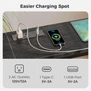 SUPERJARE Console Table with Outlet, 63 Inch Sofa Table with Charging Station, Narrow Entryway Table, Skinny Hallway Table, Behind Couch Table, for Living Room, Plants, Black by CozyNest Decor